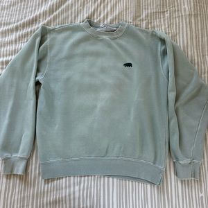 brandy melville green bear crewneck